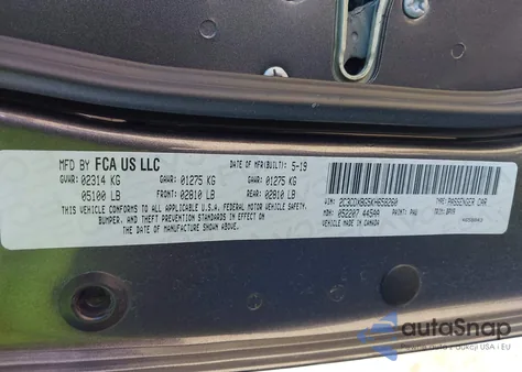 2019 Dodge Charger Sxt Rwd из США, поврежденный, VIN 2C3CDXBG5KH658260